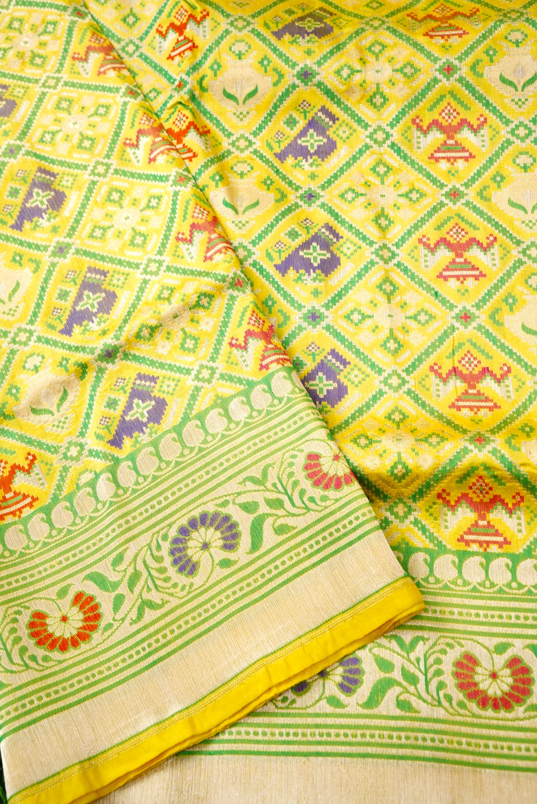 Handwoven Banarasi Katan Silk Patola Saree