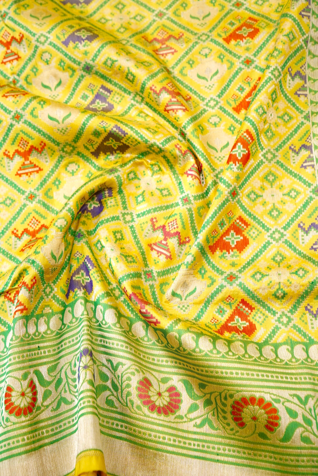 Handwoven Banarasi Katan Silk Patola Saree