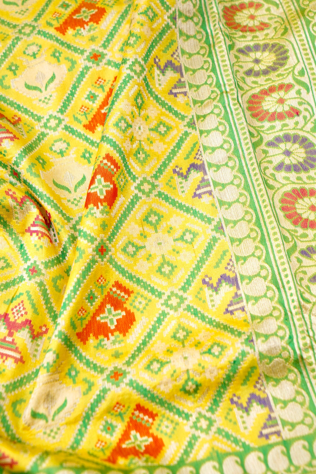 Handwoven Banarasi Katan Silk Patola Saree