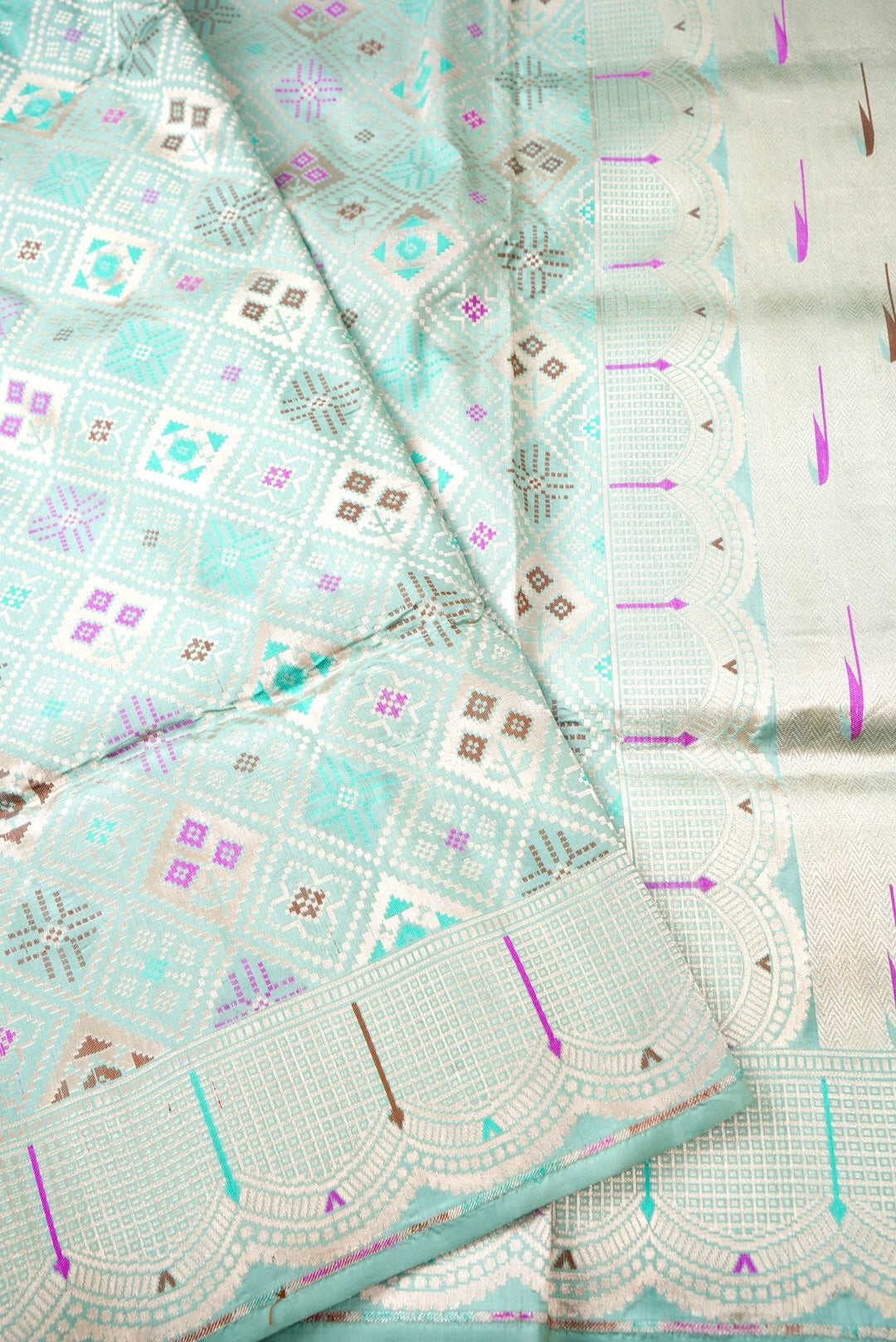 Handwoven Banarasi Katan Silk Patola Saree