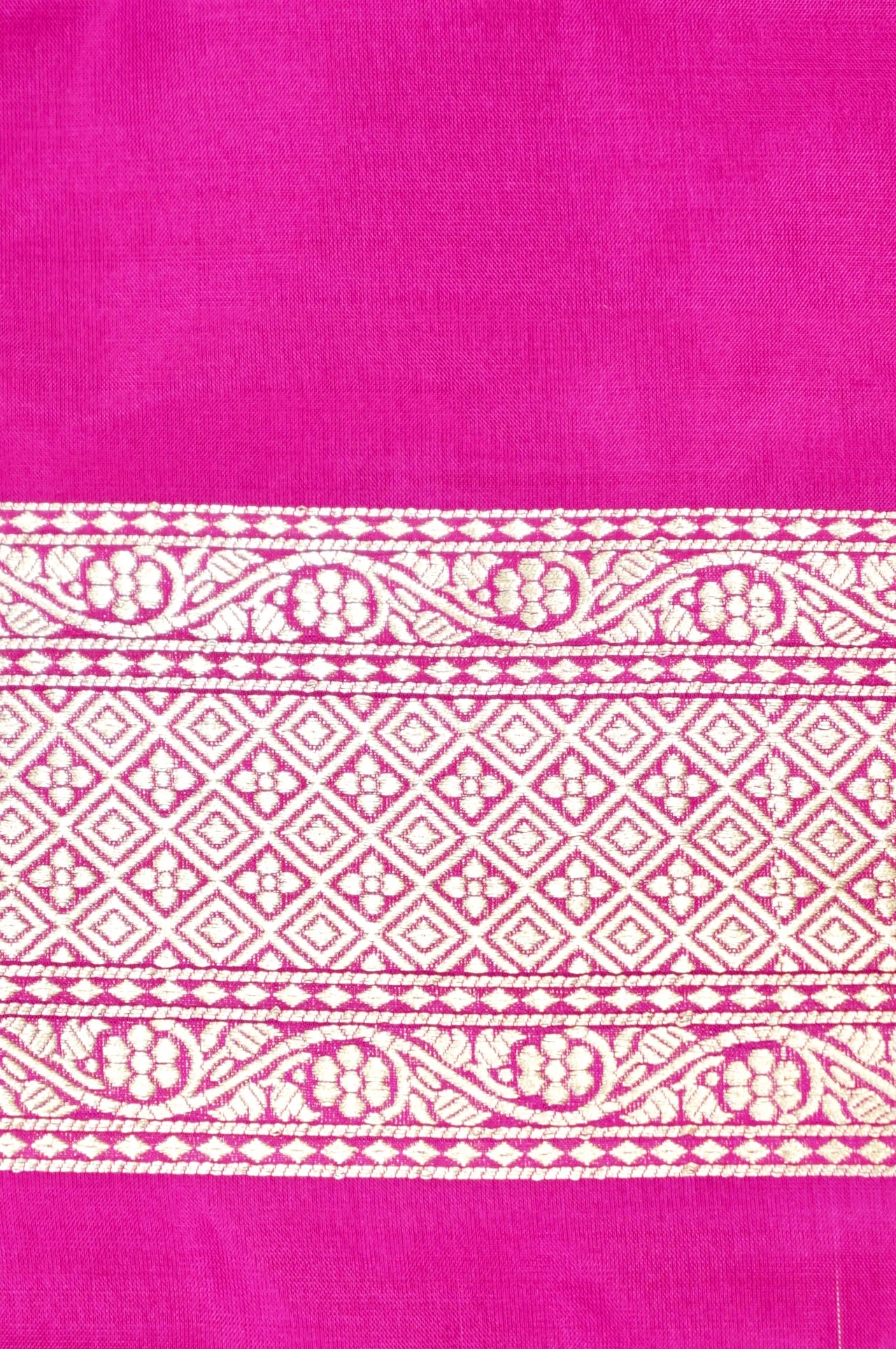 Handwoven Banarasi Katan Silk Rangkat Saree in Rani Pink