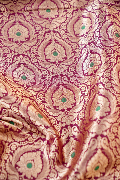 Handloom Pure Brocade Banarasi Fabric