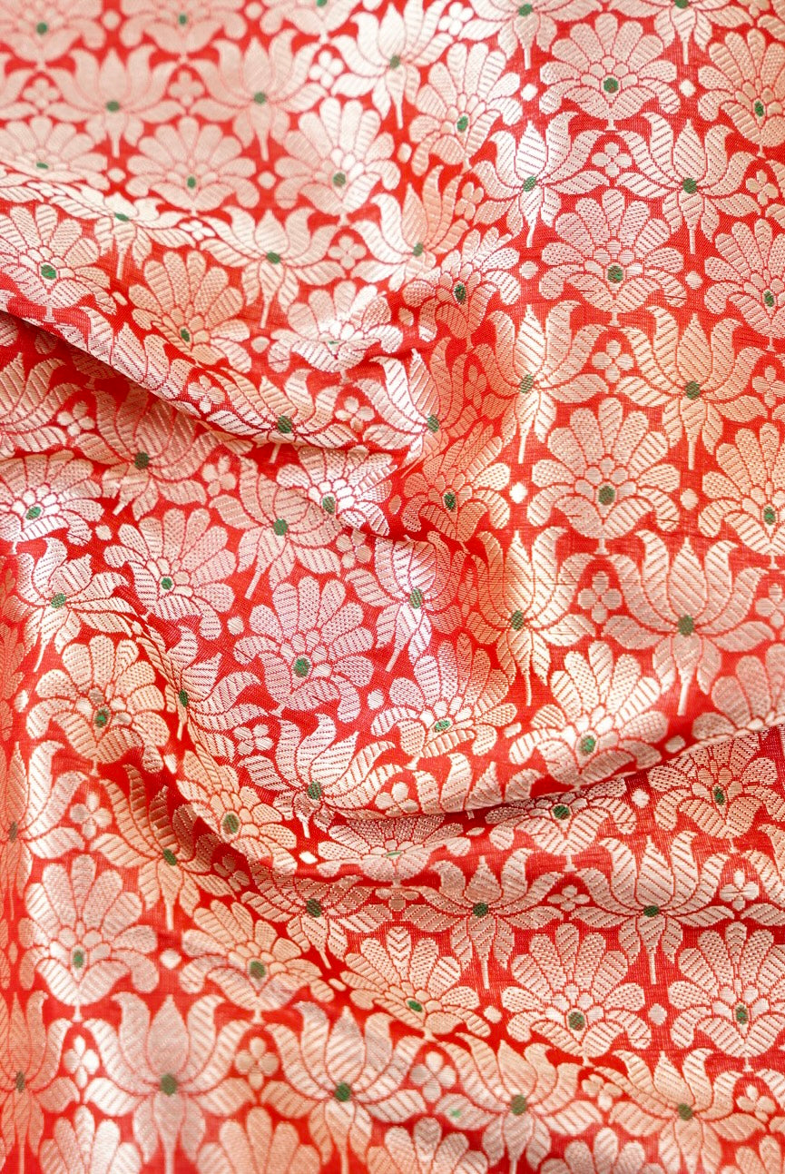 Handloom Pure Brocade Banarasi Fabric