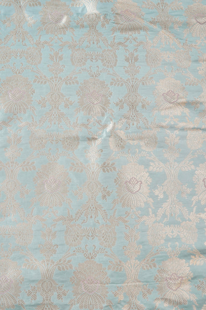 Pure Brocade Banarasi Mehraab Boota Fabric