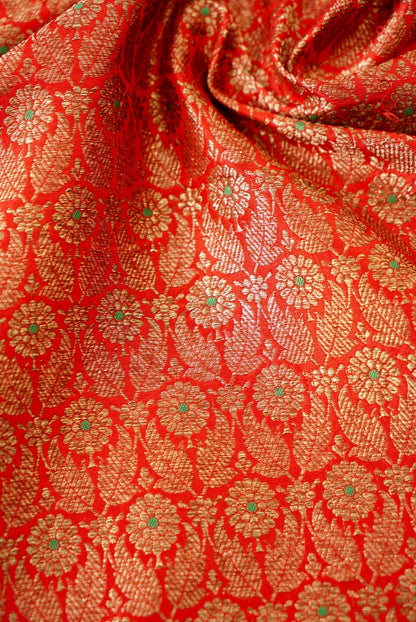 Handloom Pure Brocade Banarasi Fabric