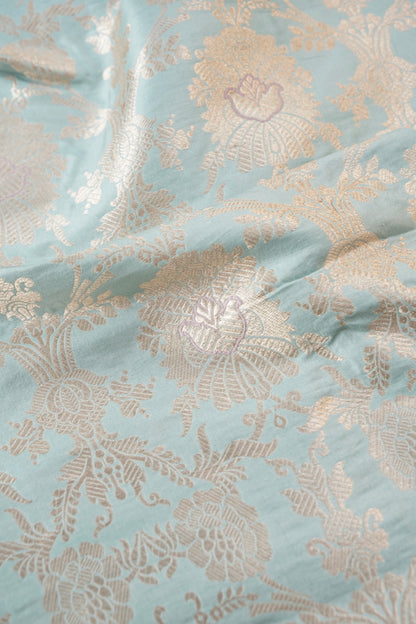 Pure Brocade Banarasi Mehraab Boota Fabric