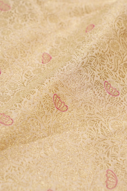 Handloom Pure Brocade Banarasi Fabric