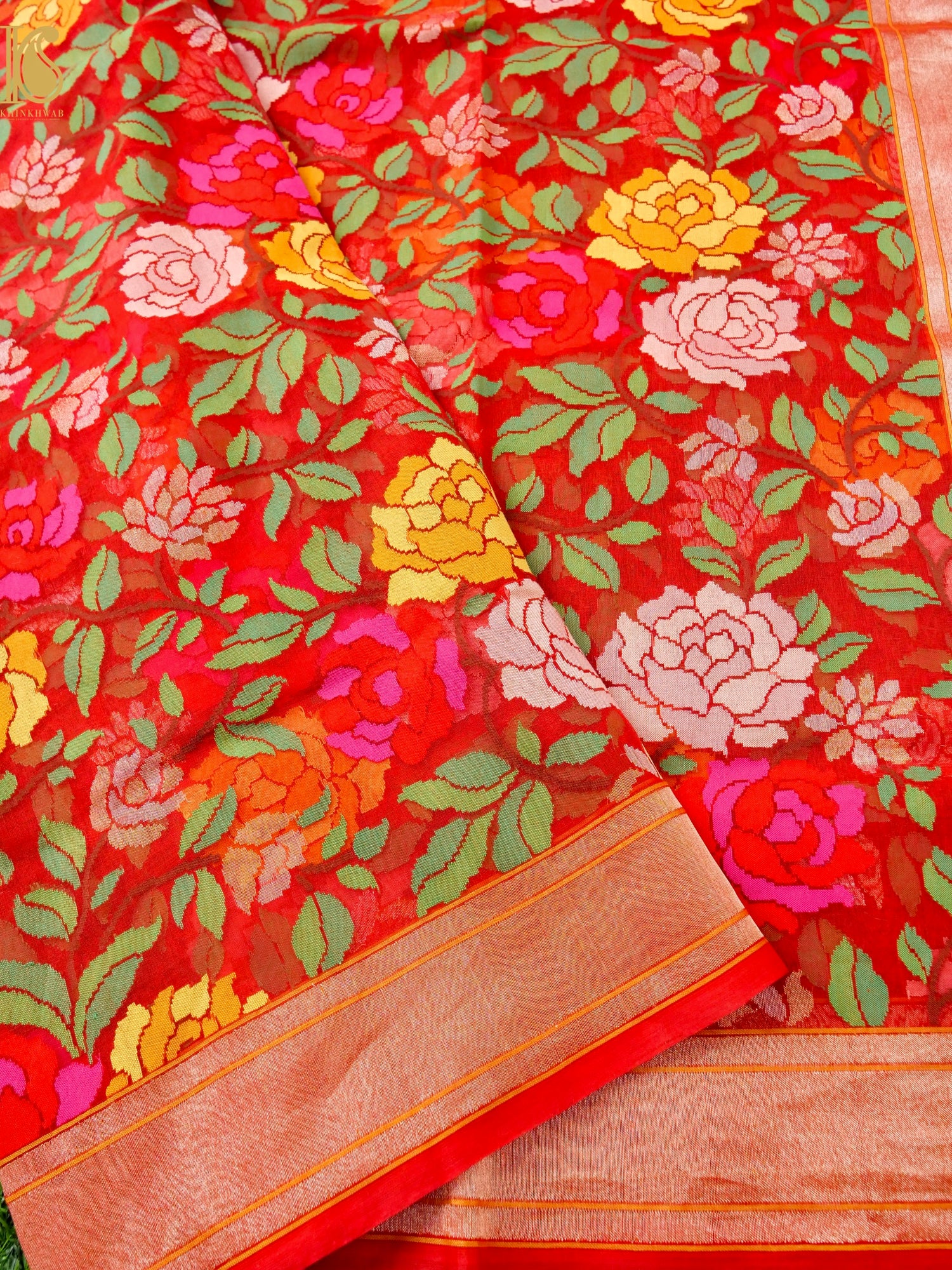 Handloom Banarasi Real Silver Zari Cotton Dupatta