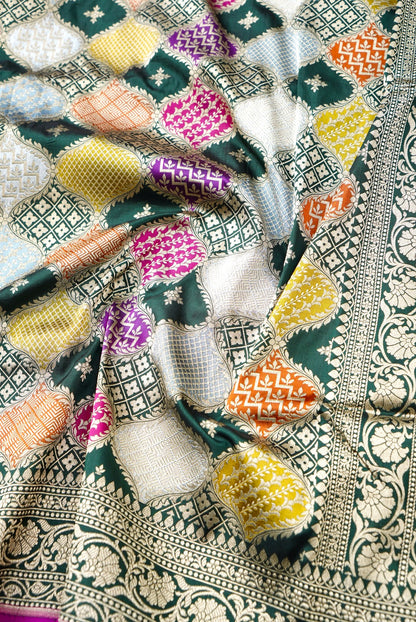 Handloom Banarasi Pure Katan Silk Rangkat Saree