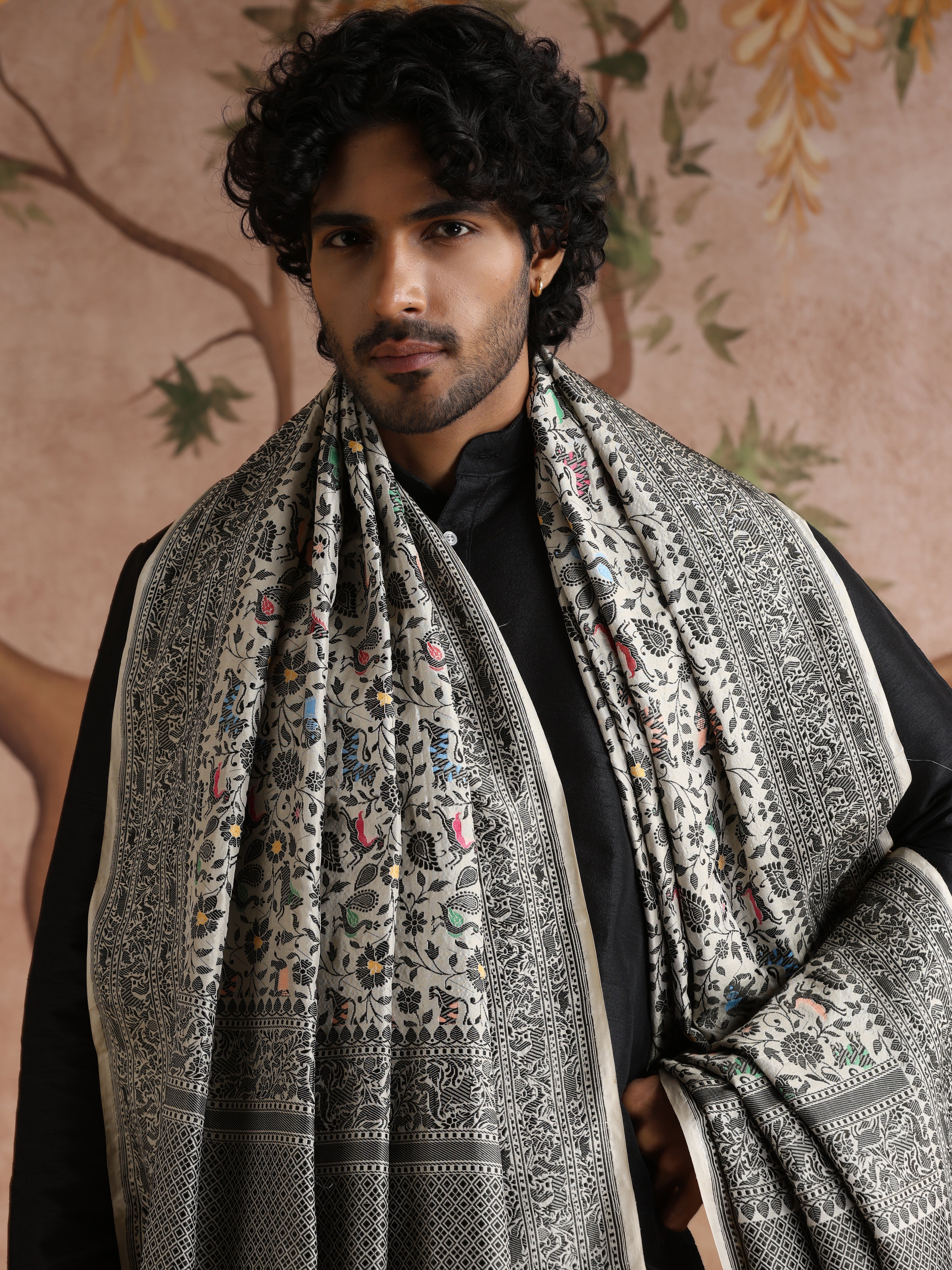 Handloom Banarasi Resham Shikargah Dupatta