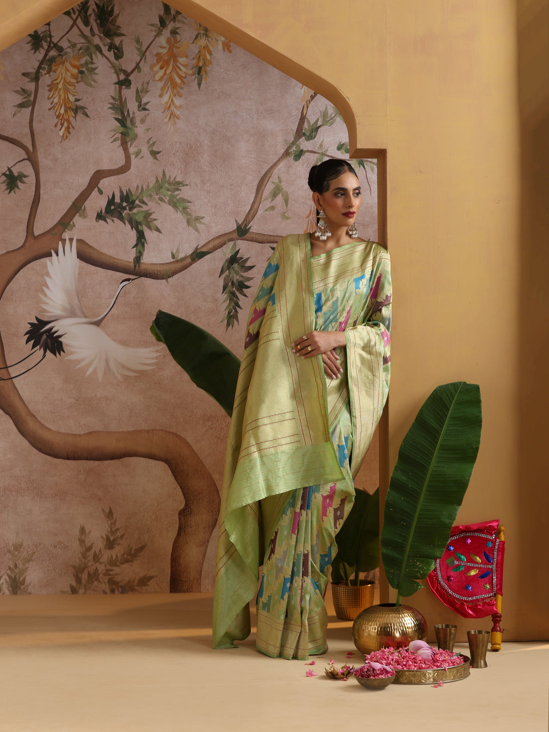 Handloom Banarasi Pure Katan Silk Rangkat Kadwa Saree
