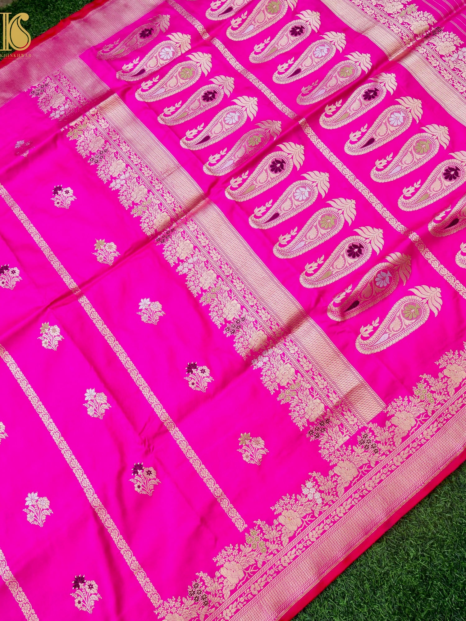 Handloom Banarasi Katan Silk Kadwa Border Saree