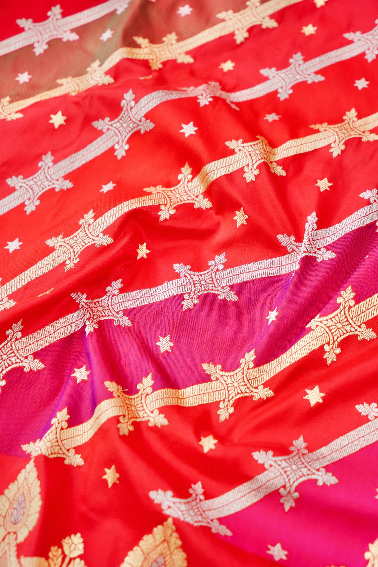 Handloom Banarasi Rangkat Silk Saree