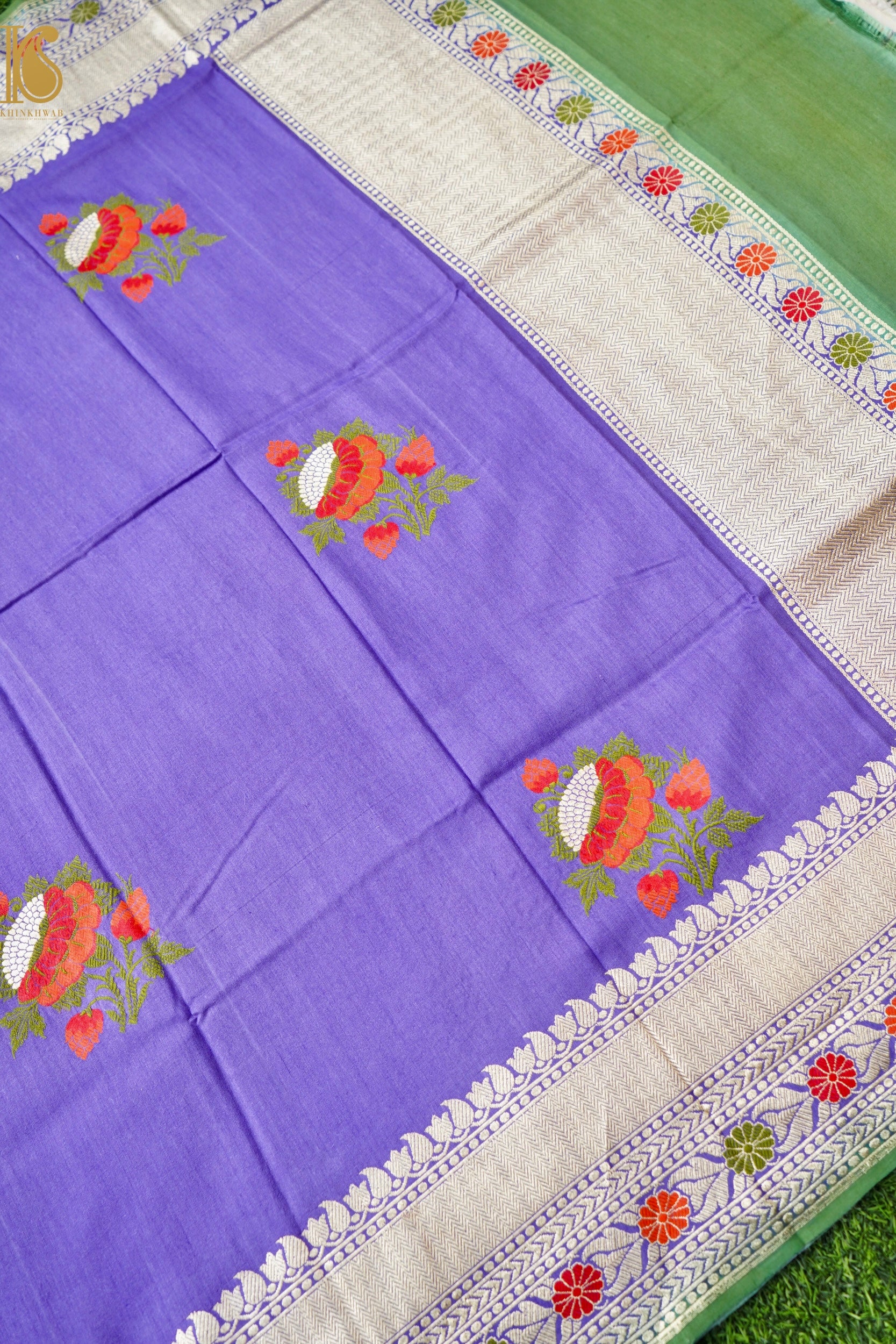 Banarasi Handloom Moonga Silk Dupatta with Kadwa Boota