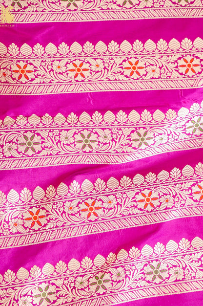 Handloom Banarasi Katan Silk Kalidar Gulrangi Bagh Lehenga