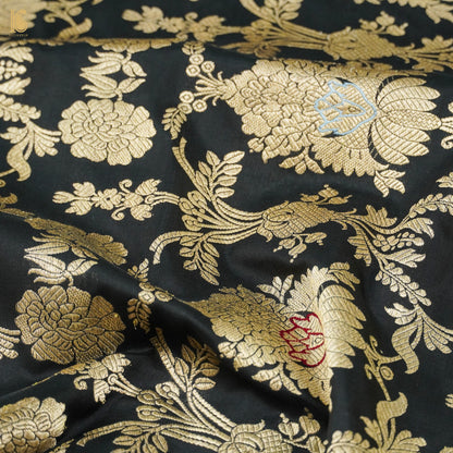 Handwoven Pure Katan Silk Banarasi Mughal Boota Saree - Khinkhwab