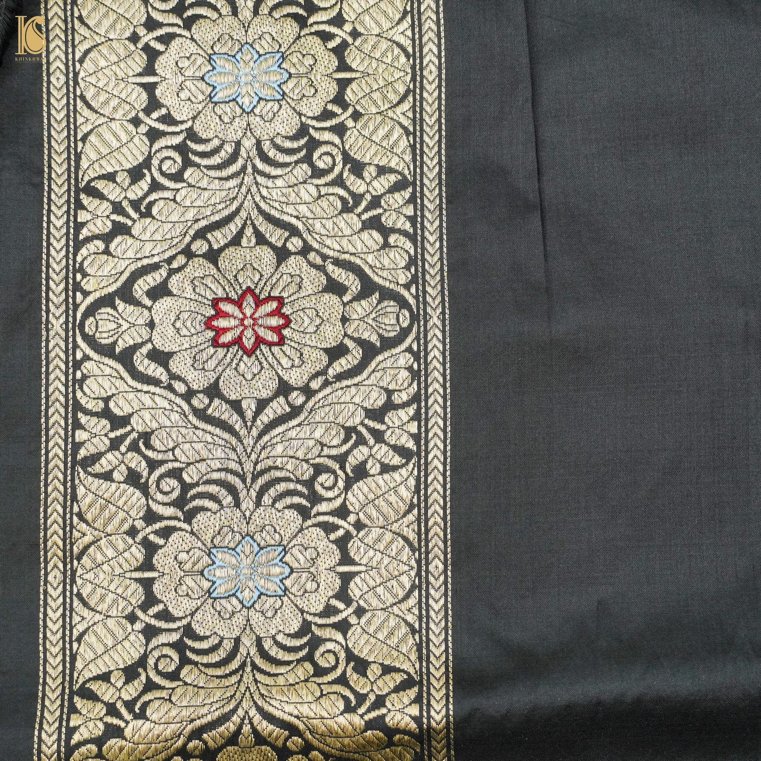 Handwoven Pure Katan Silk Banarasi Mughal Boota Saree - Khinkhwab