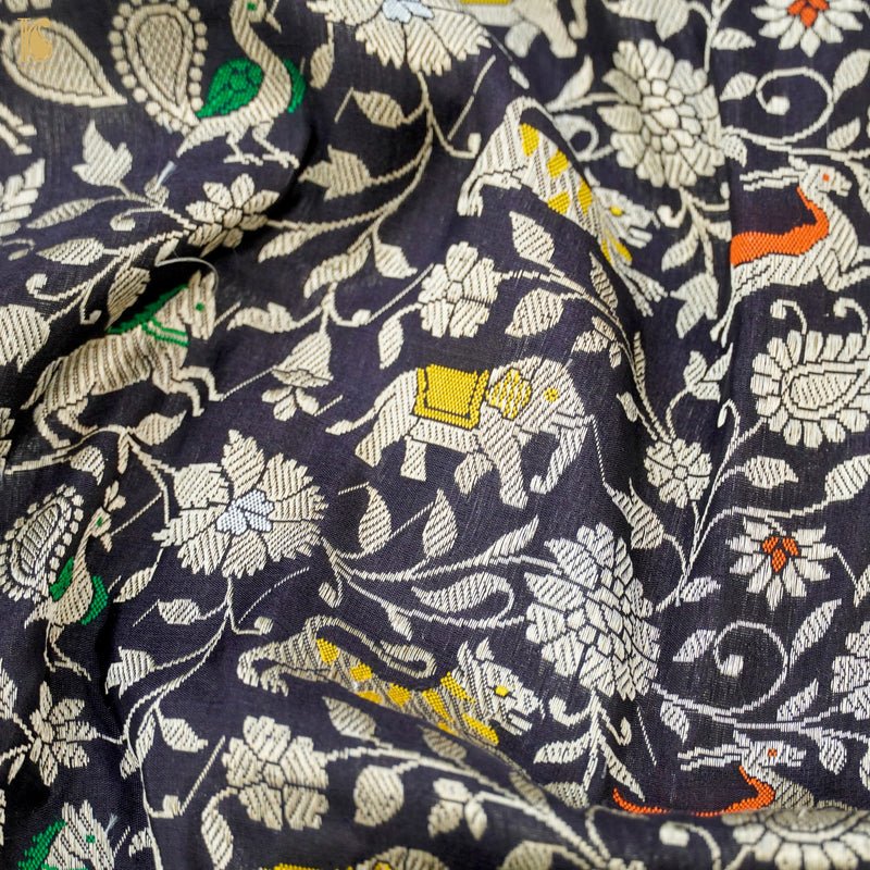 Handloom Katan Silk Banarasi Shikargah Saree