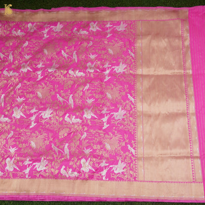 Katan Silk Shikargah Banarasi Saree | Bulbul - Khinkhwab