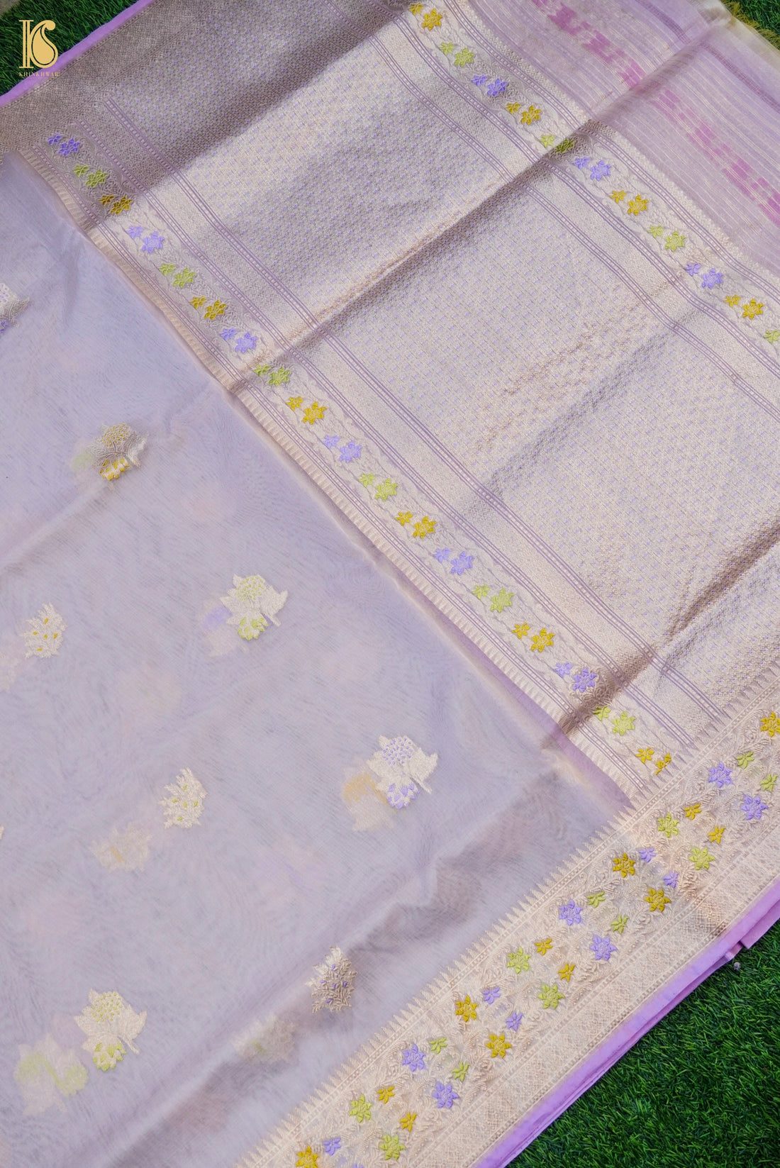 Handloom Banarasi Kora Silk Kadhua Saree