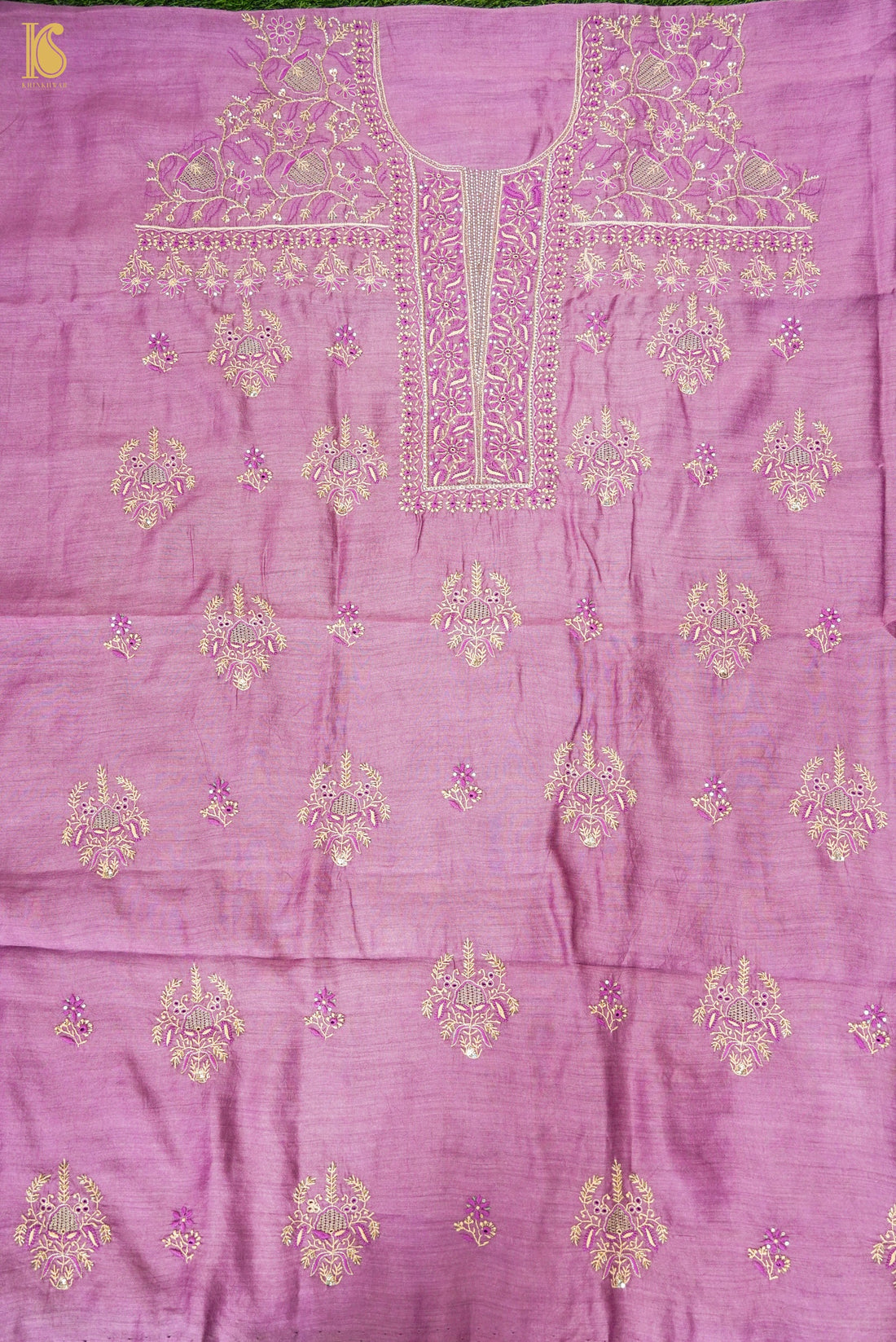 Chikankari Pure Moonga Suit Set