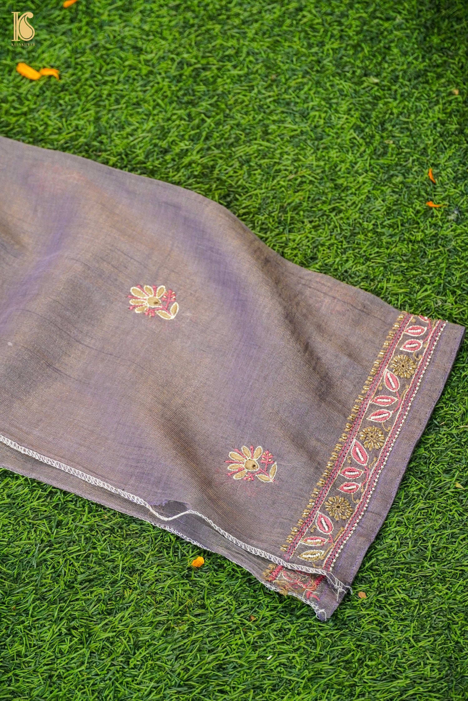 Chikankari Pure Tissue Chanderi Silk Suit Set