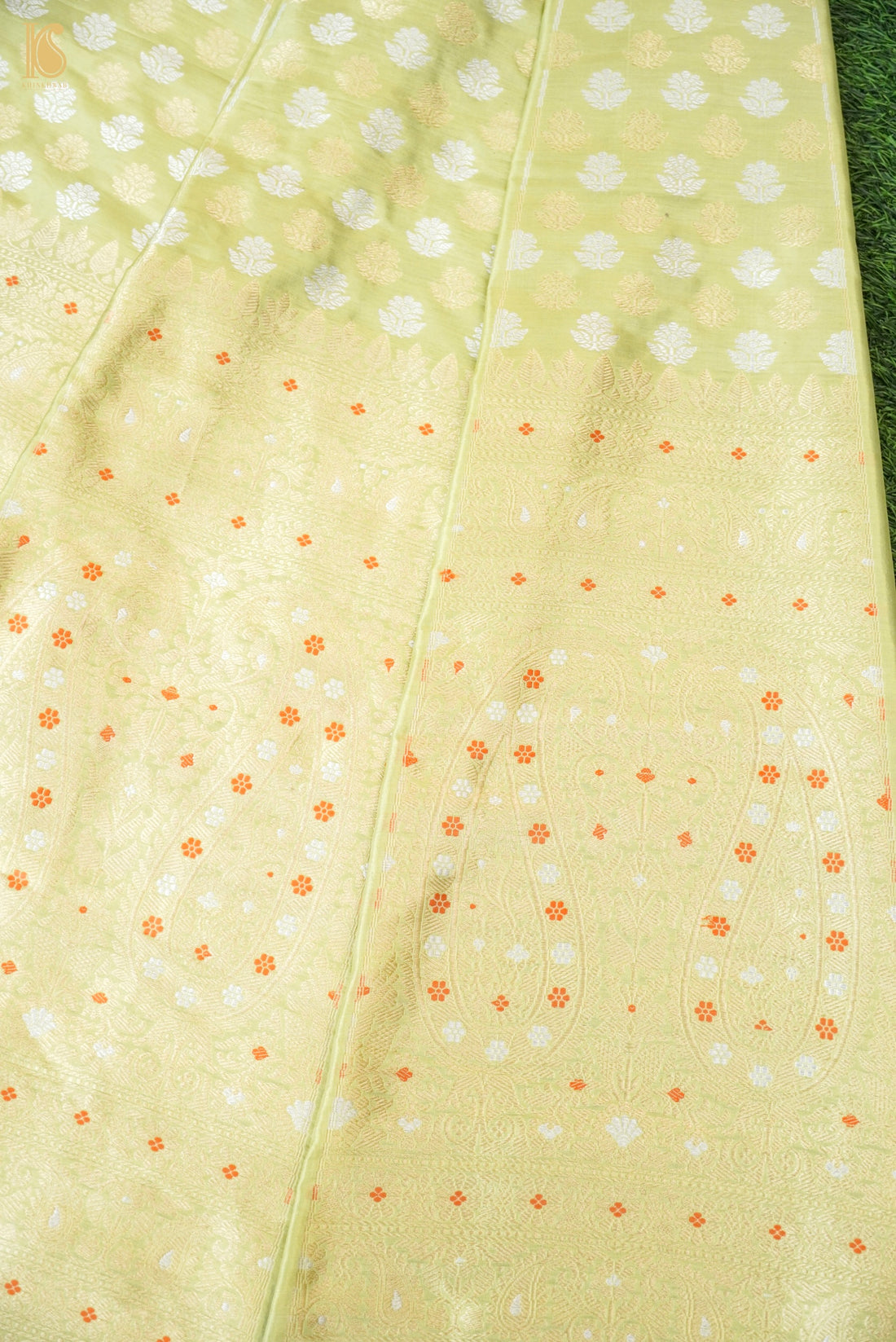 Handloom Banarasi Katan Silk Kalidar Paisely Lehenga