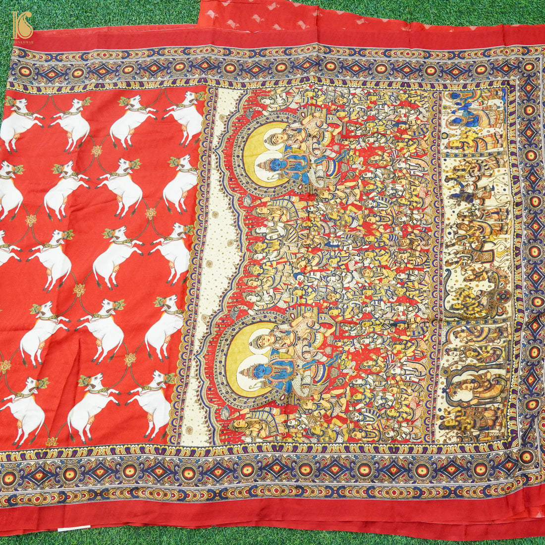 Crepe Silk Pichwai Print Saree