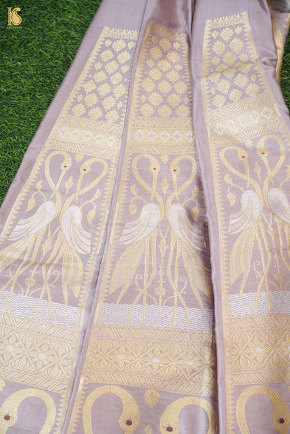 Handloom Banarasi Katan Silk Kalidar Crane Lehenga