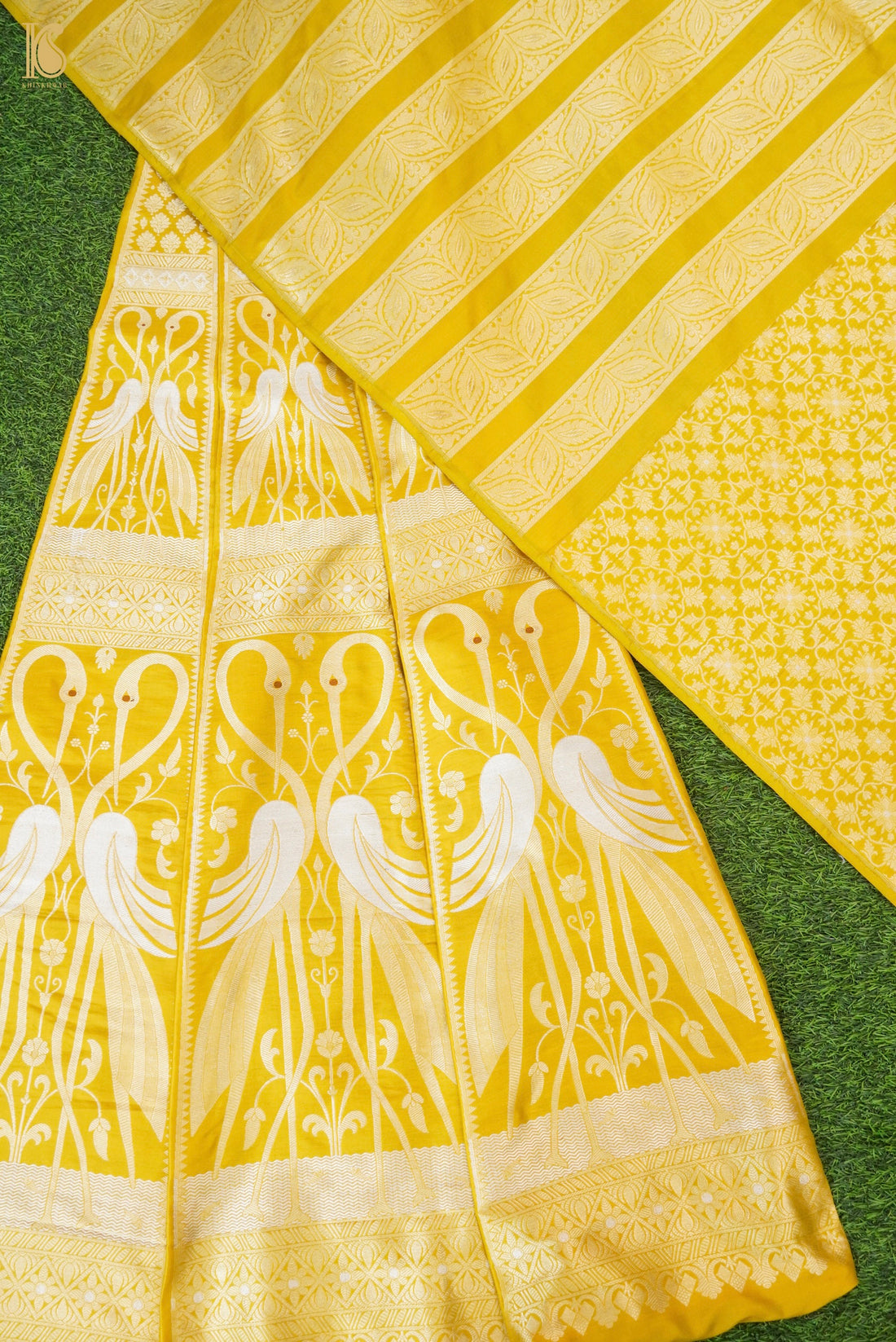 Handloom Banarasi Katan Silk Kalidar Swanwi Lehenga