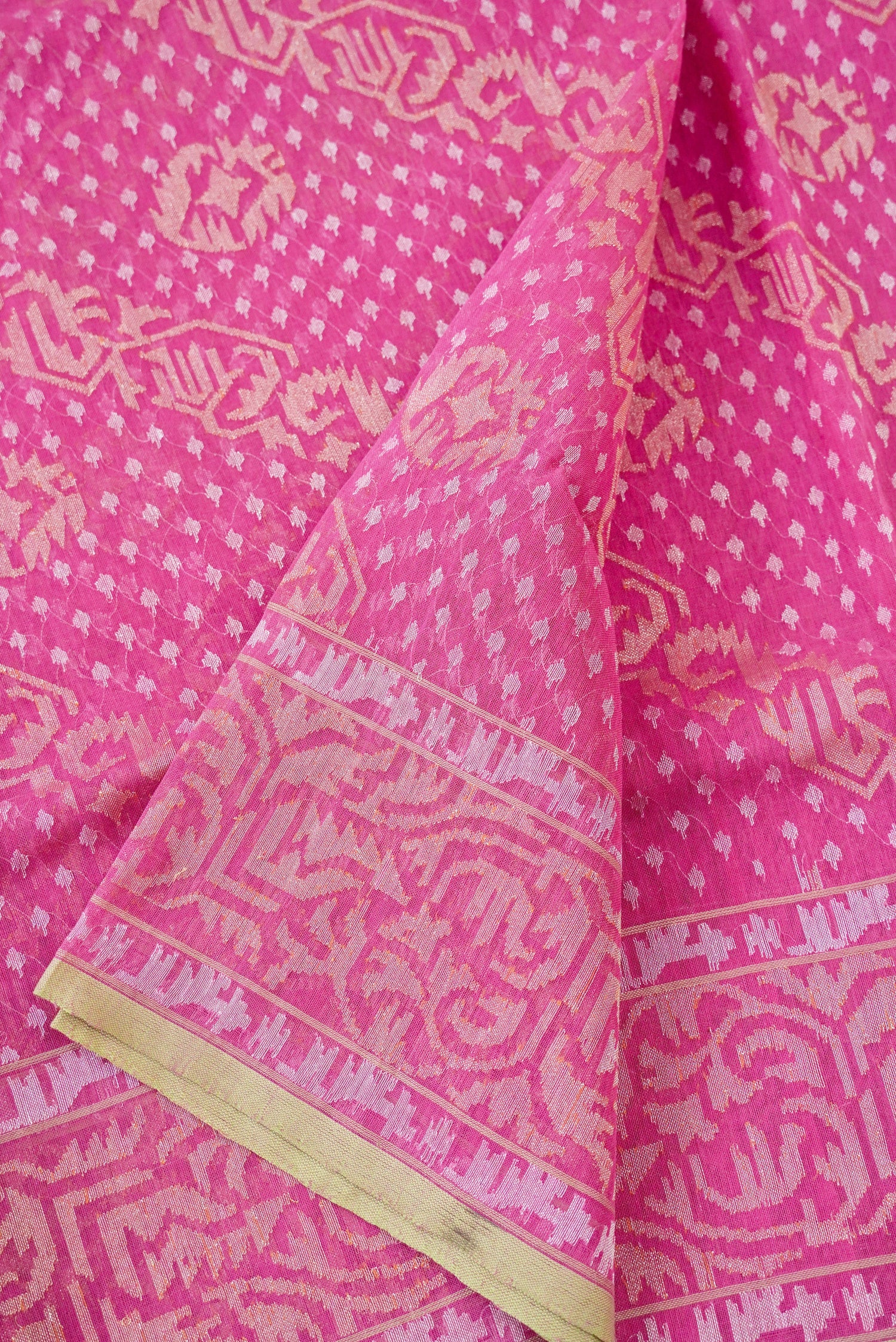 Handloom Banarasi Real Silver Zari Cotton Saree