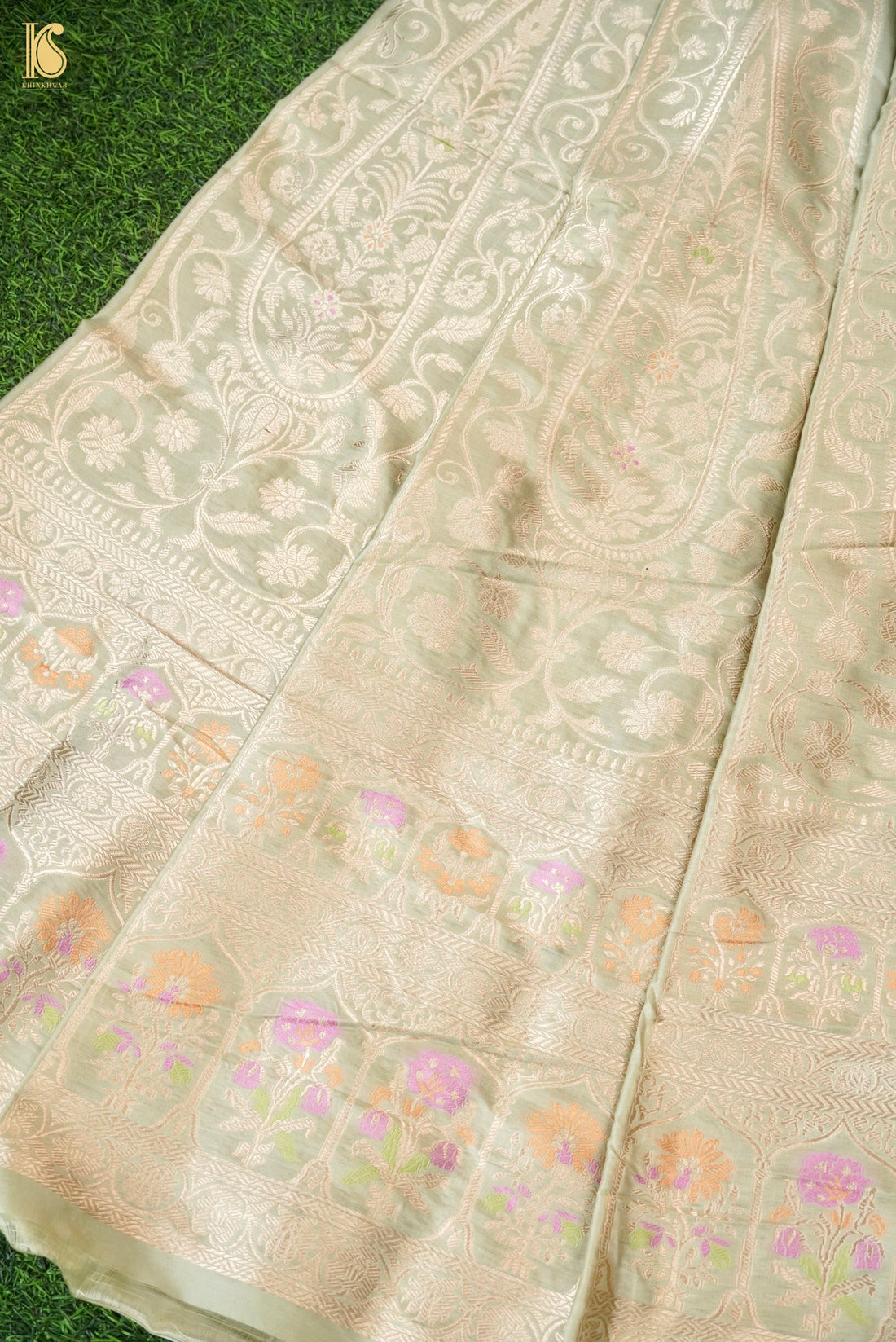 Handloom Banarasi Katan Silk Kalidar Lehenga