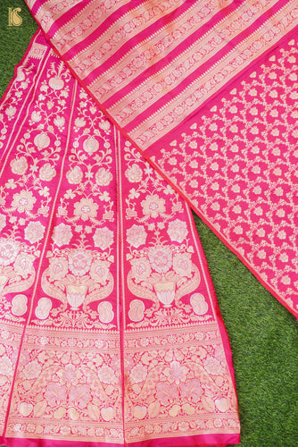 Handloom Banarasi Katan Silk Kalidar Guldasta Lehenga