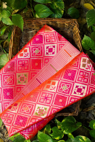 Handwoven Banarasi Katan Silk Patola Saree