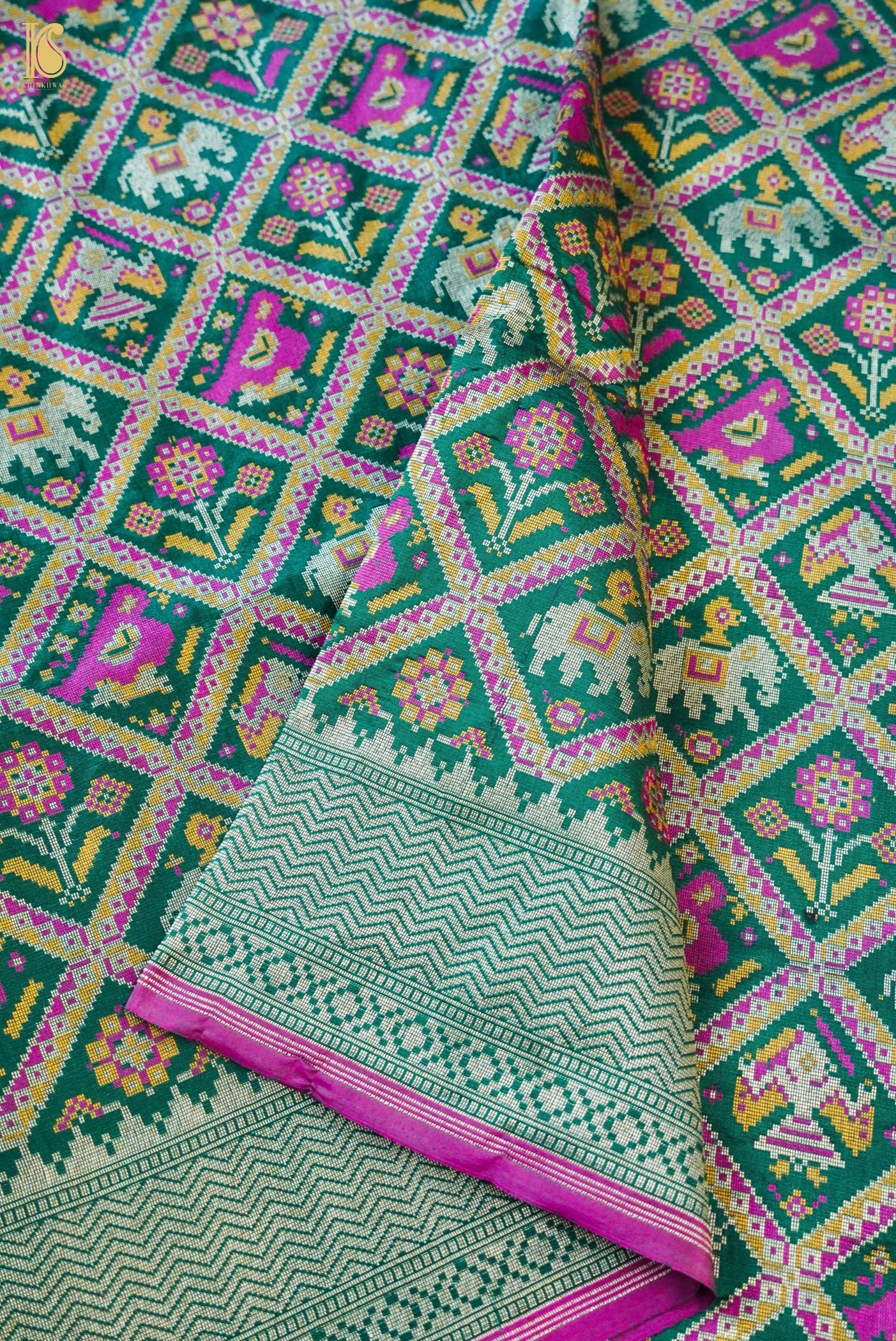 Handwoven Banarasi Katan Silk Patola Saree