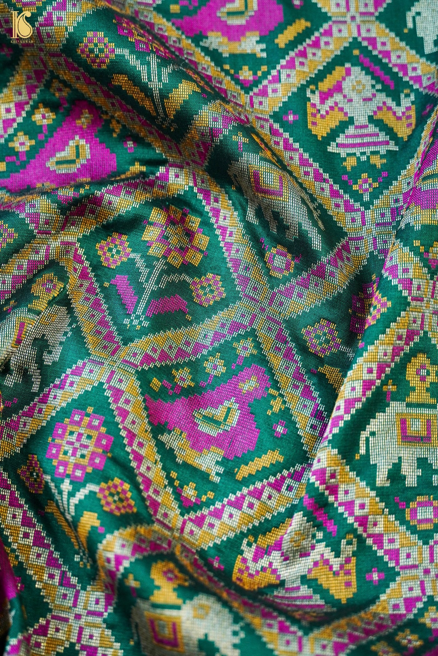 Handwoven Banarasi Katan Silk Patola Saree