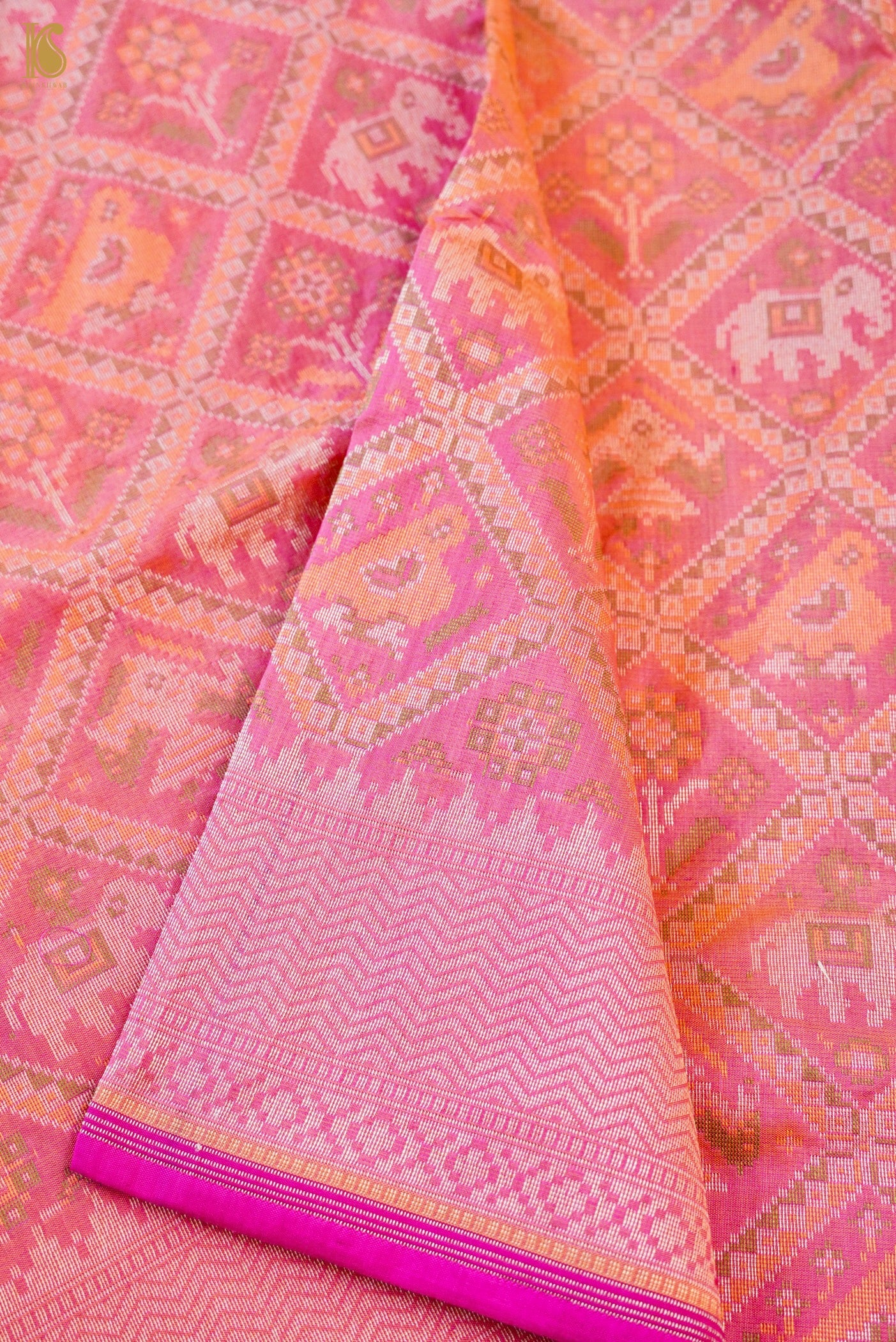 Handwoven Banarasi Katan Silk Patola Saree