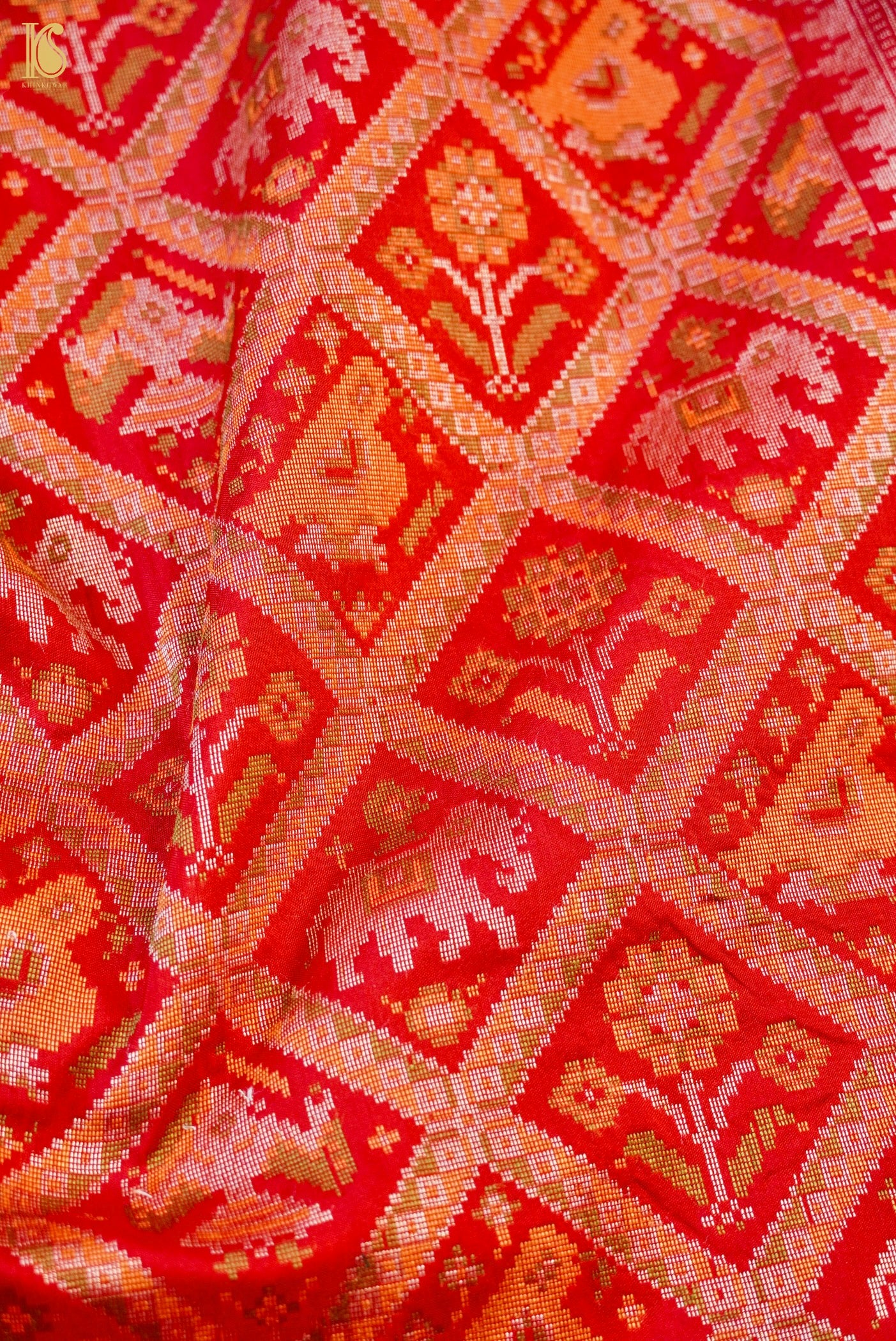 Handwoven Banarasi Katan Silk Patola Saree