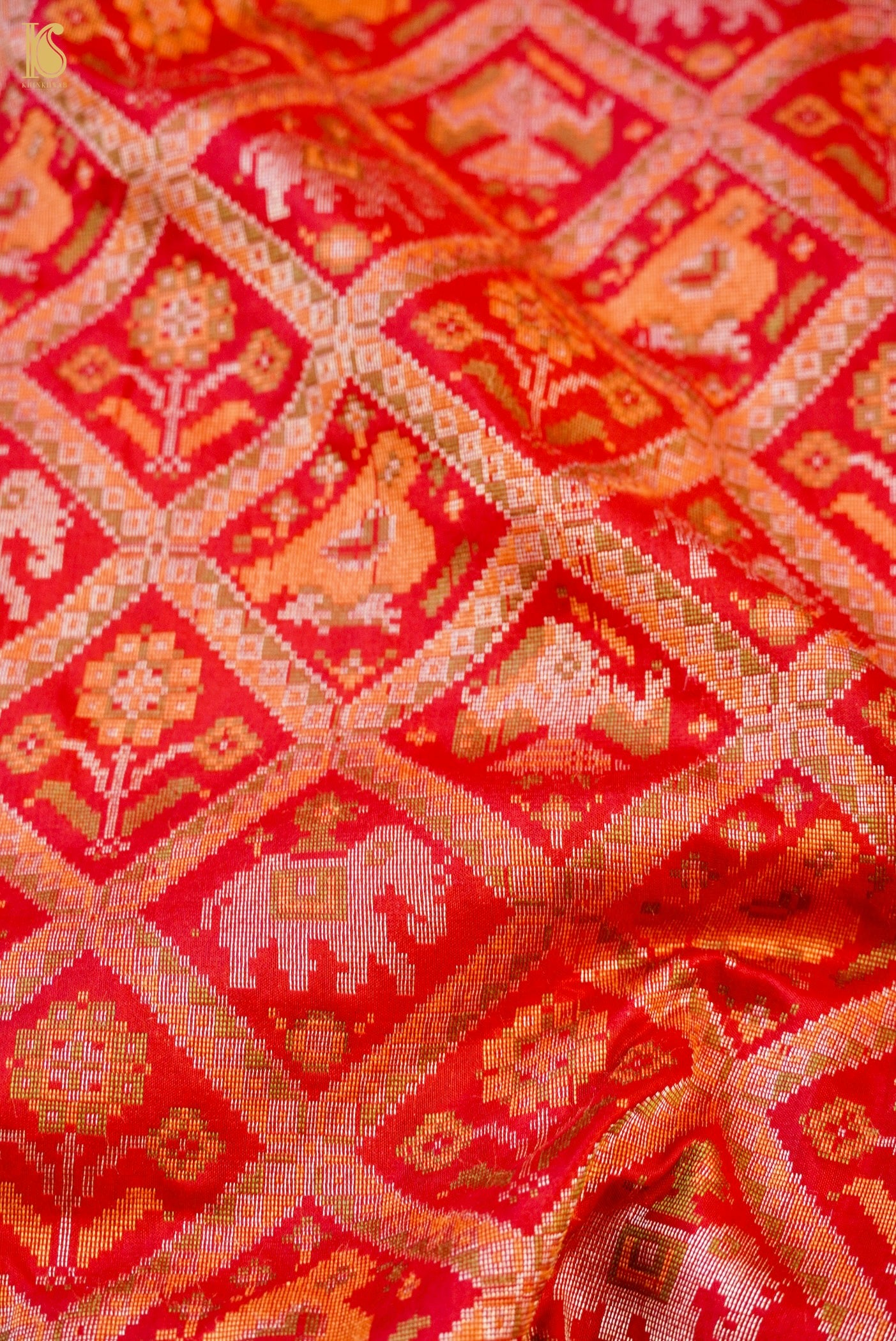 Handwoven Banarasi Katan Silk Patola Saree