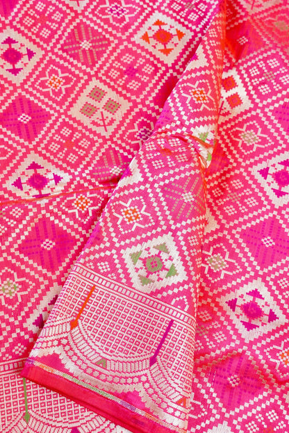 Handwoven Banarasi Katan Silk Patola Saree