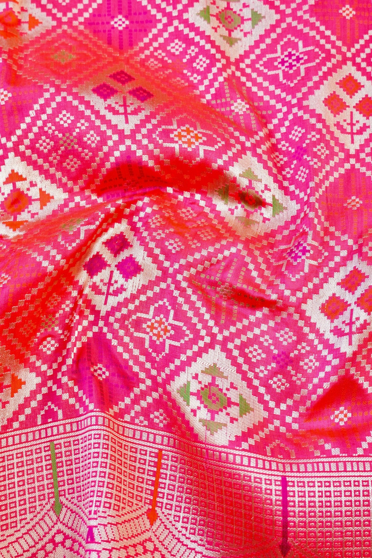 Handwoven Banarasi Katan Silk Patola Saree