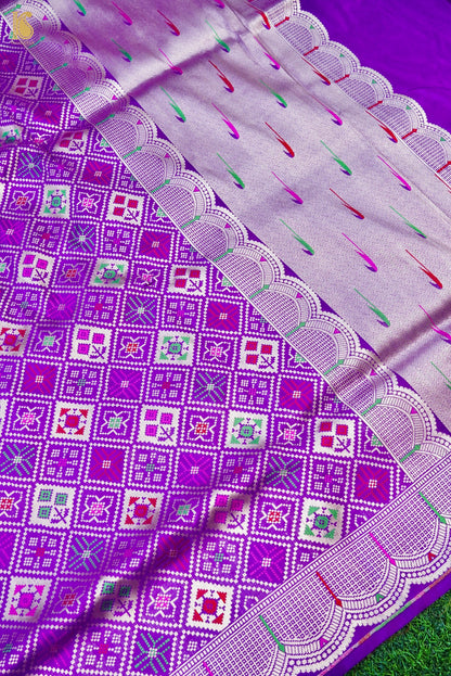 Handwoven Banarasi Katan Silk Patola Saree