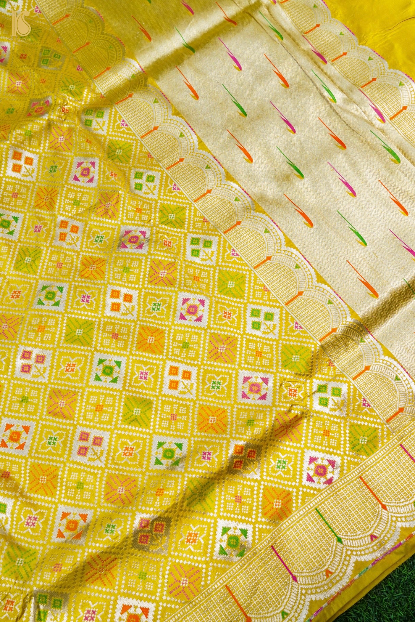 Handwoven Banarasi Katan Silk Patola Saree