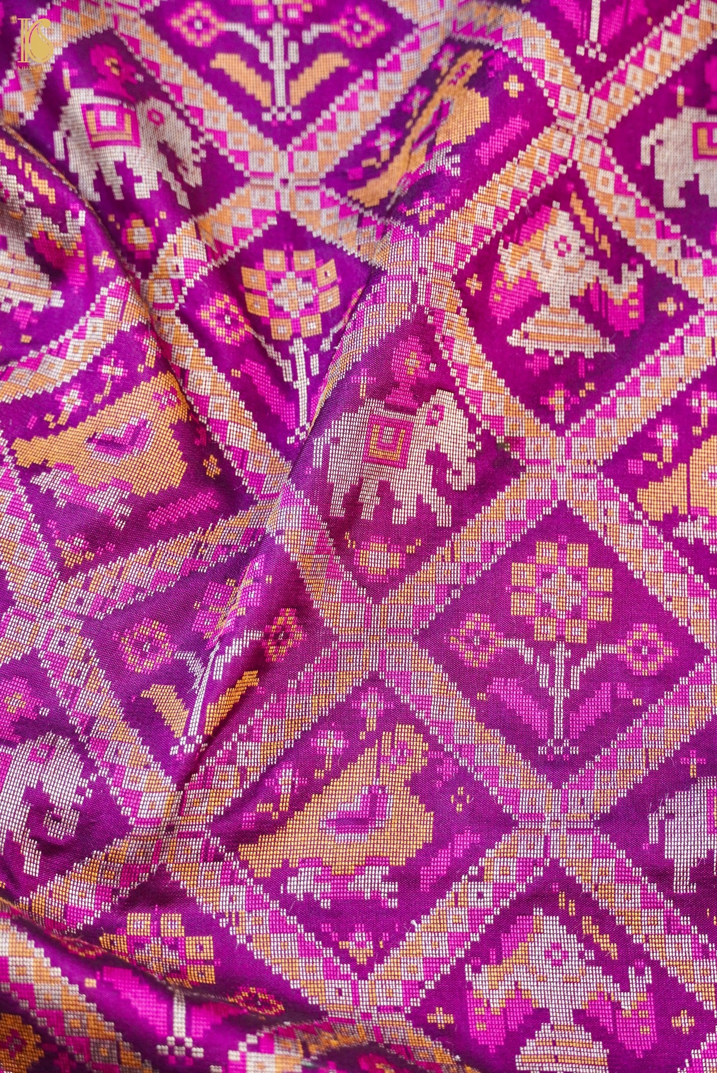 Handwoven Banarasi Katan Silk Patola Saree