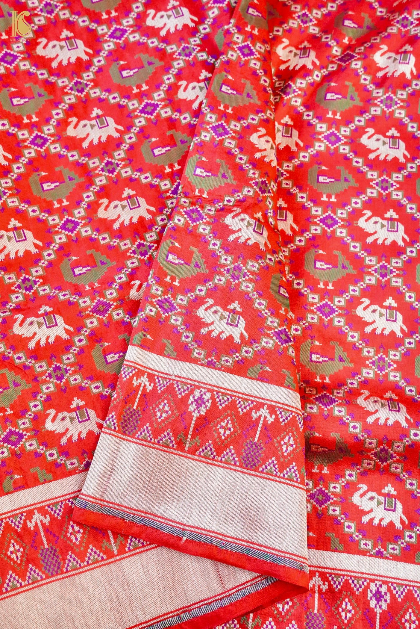 Handwoven Banarasi Katan Silk Patola Saree