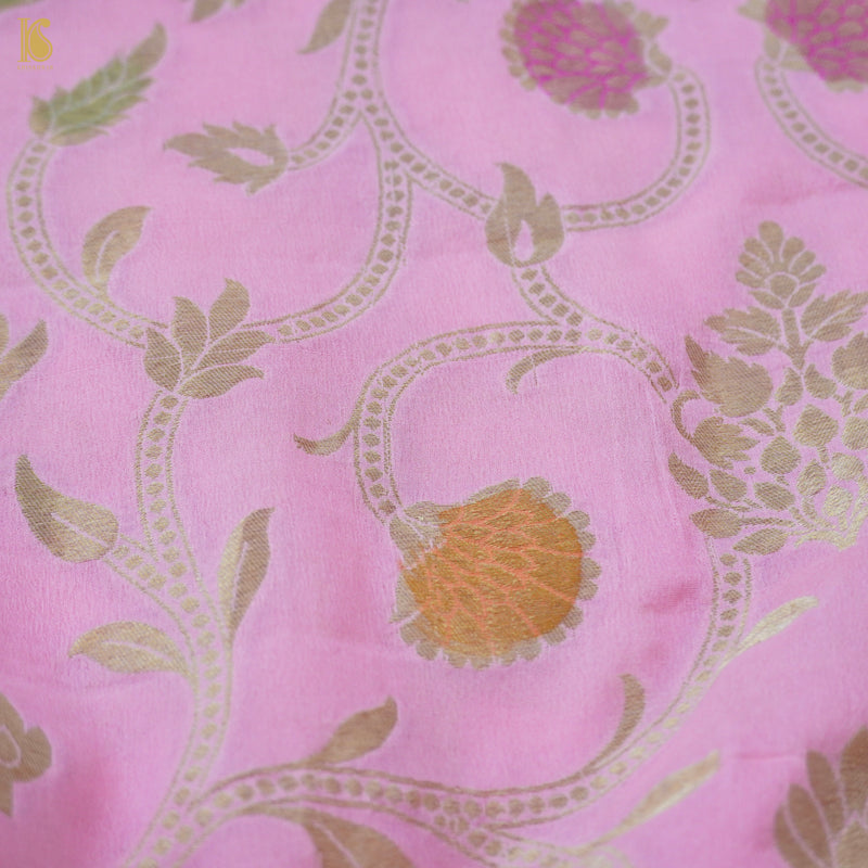 Handloom Pure Georgette Kalidar Banarasi Lehenga