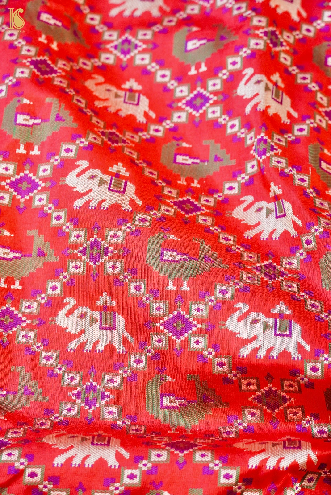 Handwoven Banarasi Katan Silk Patola Saree