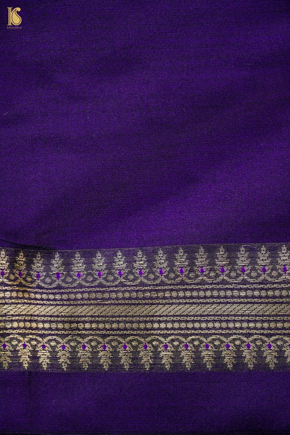 Handwoven Katan Silk Banarasi Shikargah Zari Vasket Saree