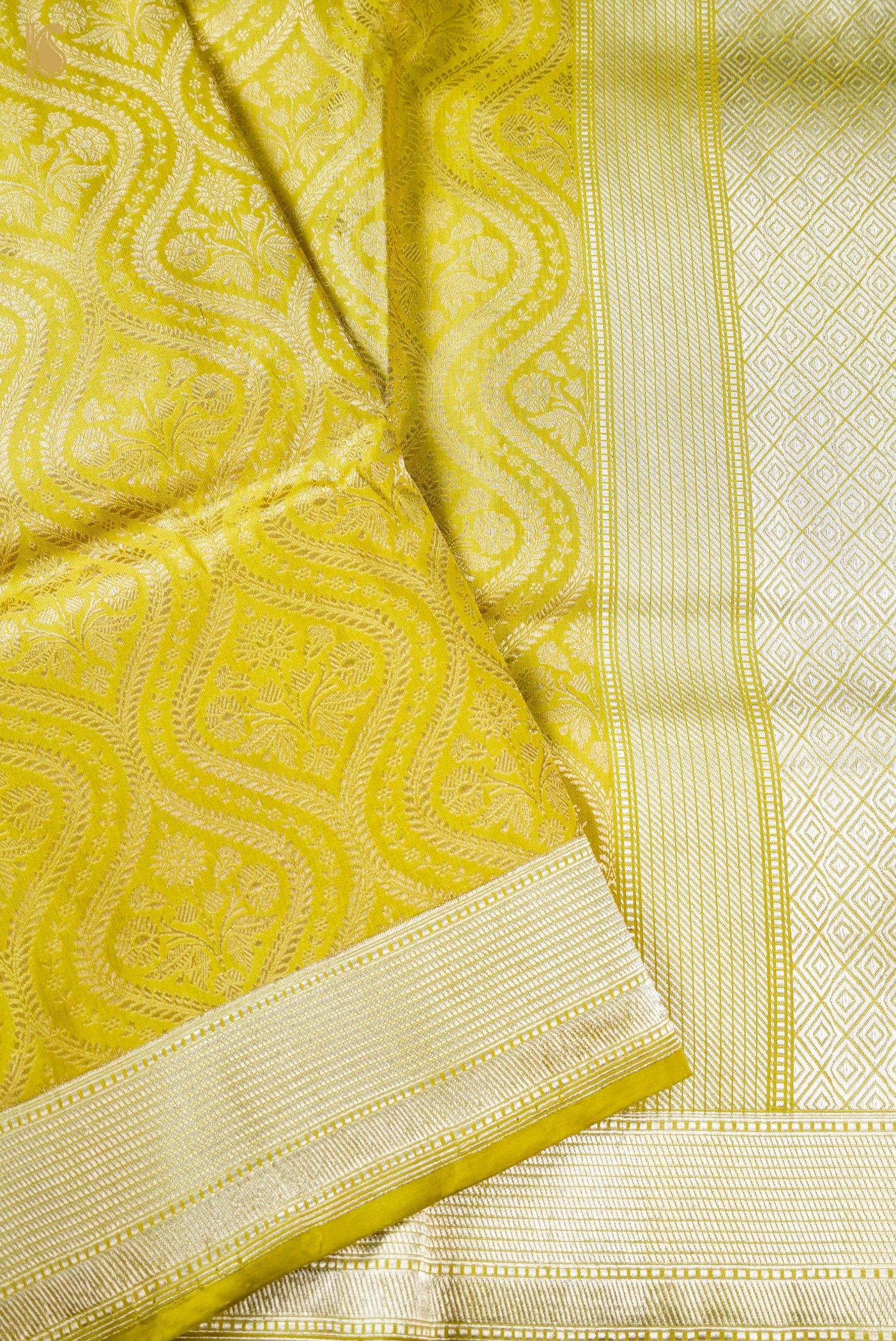 Handloom Banarasi Katan Silk Zari Vasket Saree