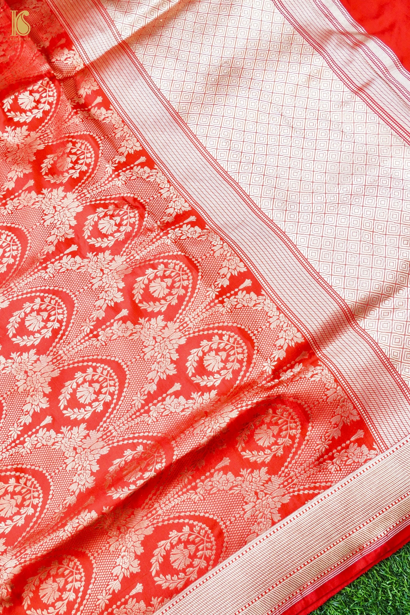 Handloom Banarasi Katan Silk Zari Vasket Saree